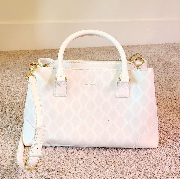 Vera Bradley Emma Satchel and Wallet - White Ikat - Picture 2 of 12